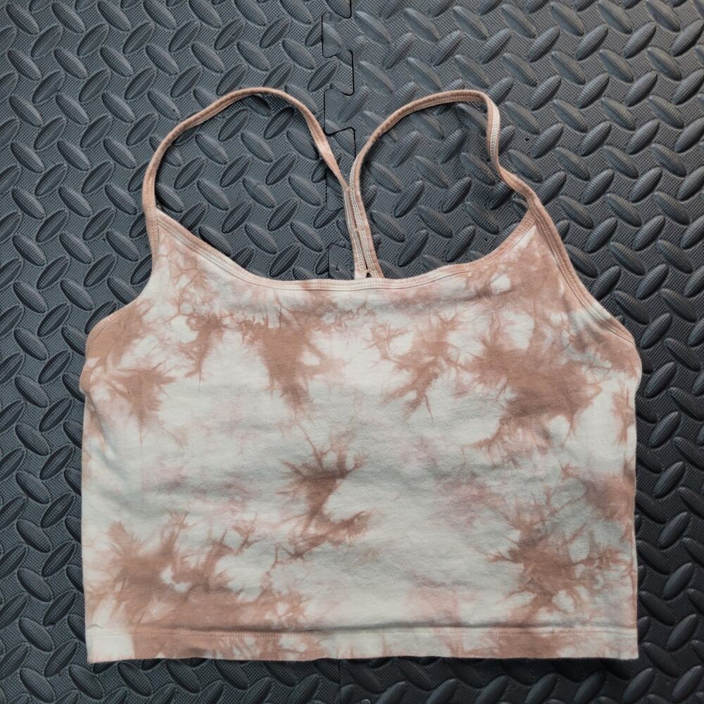 PINK Victoria’s Secret Tie Dye Cropped Cami Tank Top Medium Festival Boho